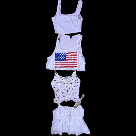 White crop top Lot, hollister, kirious, SHEIN and japna - Picture 1 of 5
